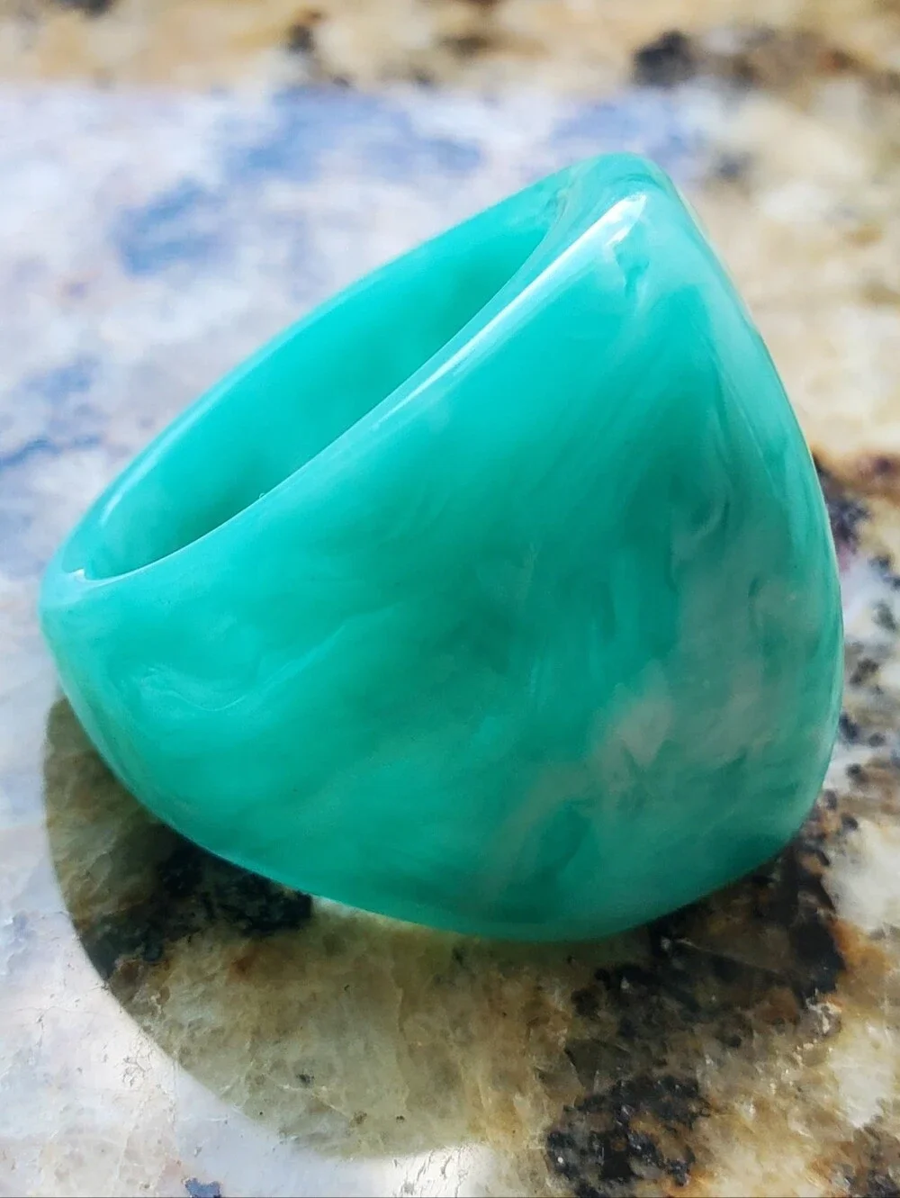 Turquoise Resin Statement Ring - Women Jewelry